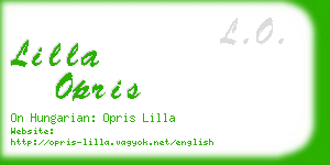 lilla opris business card